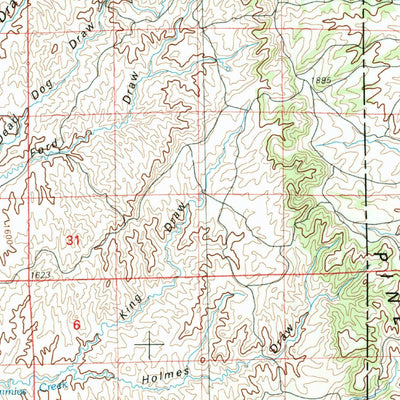 United States Geological Survey Midwest, WY (1981, 100000-Scale) digital map