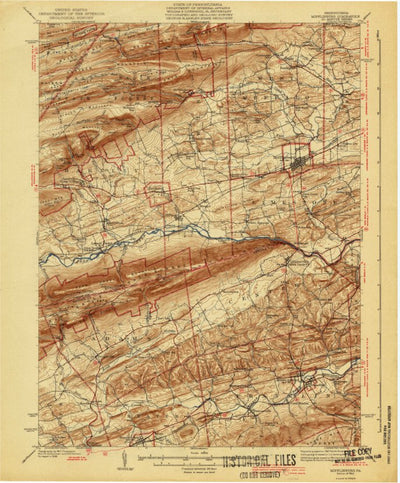 United States Geological Survey Mifflinburg, PA (1943, 62500-Scale) digital map