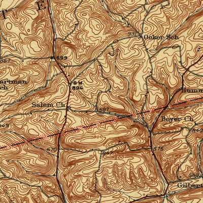 United States Geological Survey Mifflinburg, PA (1943, 62500-Scale) digital map