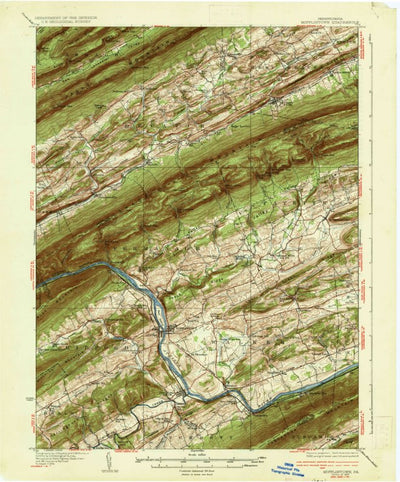 United States Geological Survey Mifflintown, PA (1937, 62500-Scale) digital map