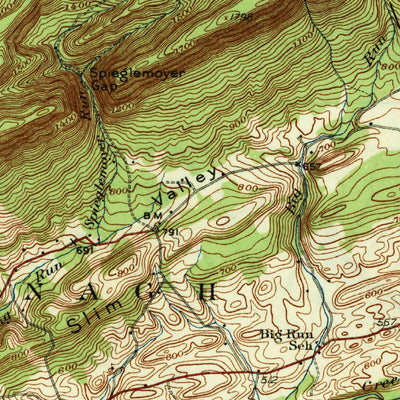 United States Geological Survey Mifflintown, PA (1937, 62500-Scale) digital map
