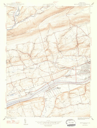 United States Geological Survey Mifflinville, PA (1947, 24000-Scale) digital map