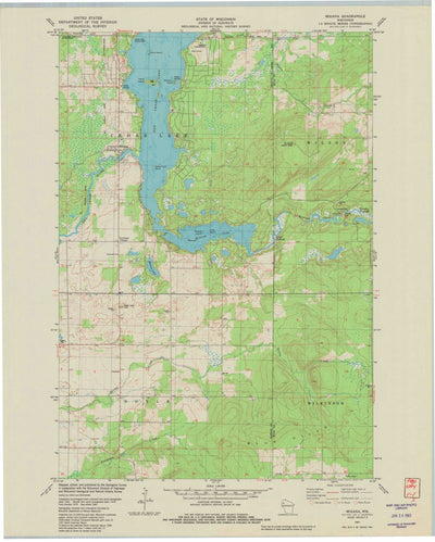 United States Geological Survey Mikana, WI (1981, 24000-Scale) digital map