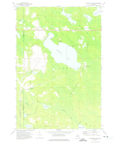 United States Geological Survey Milakokia Lake, MI (1972, 24000-Scale) digital map
