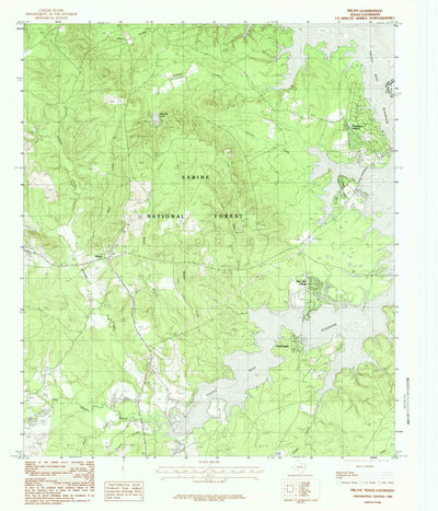 United States Geological Survey Milam, TX-LA (1984, 24000-Scale) digital map
