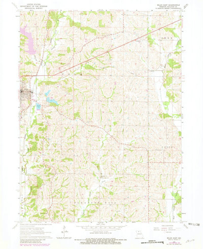 United States Geological Survey Milan East, MO (1964, 24000-Scale) digital map