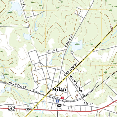 United States Geological Survey Milan, GA (2020, 24000-Scale) digital map