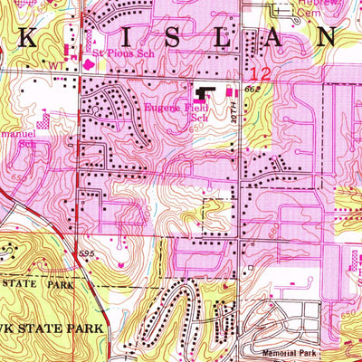 United States Geological Survey Milan, IL-IA (1953, 24000-Scale) digital map
