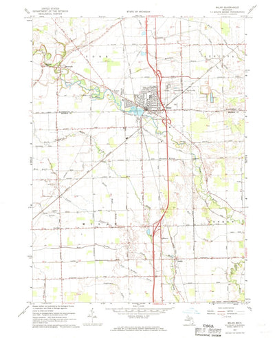 United States Geological Survey Milan, MI (1967, 24000-Scale) digital map