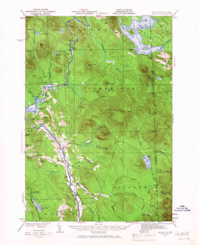 United States Geological Survey Milan, NH-ME (1930, 62500-Scale) digital map