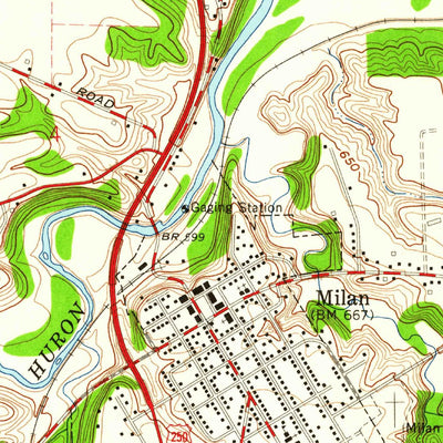 United States Geological Survey Milan, OH (1959, 24000-Scale) digital map