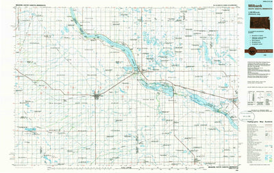United States Geological Survey Milbank, SD-MN (1985, 100000-Scale) digital map