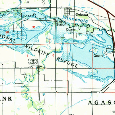 United States Geological Survey Milbank, SD-MN (1985, 100000-Scale) digital map