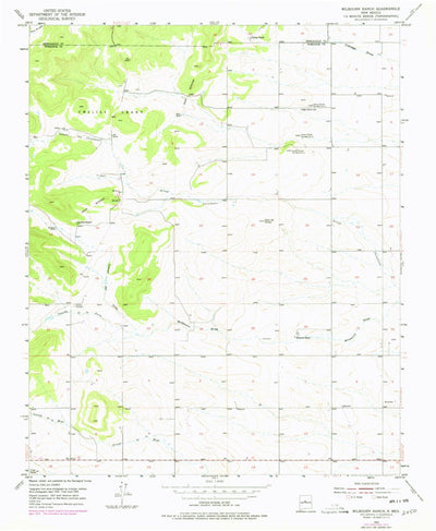 United States Geological Survey Milbourn Ranch, NM (1954, 24000-Scale) digital map