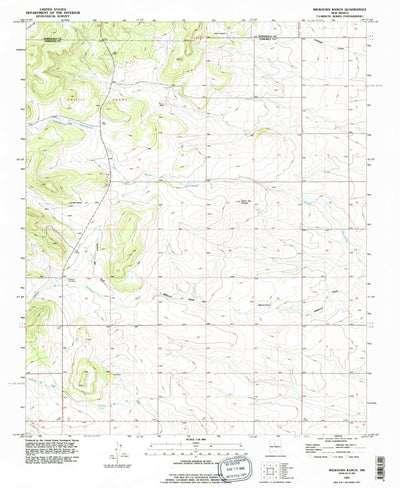 United States Geological Survey Milbourn Ranch, NM (1991, 24000-Scale) digital map