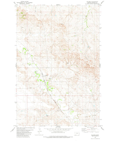United States Geological Survey Mildred, MT (1981, 24000-Scale) digital map