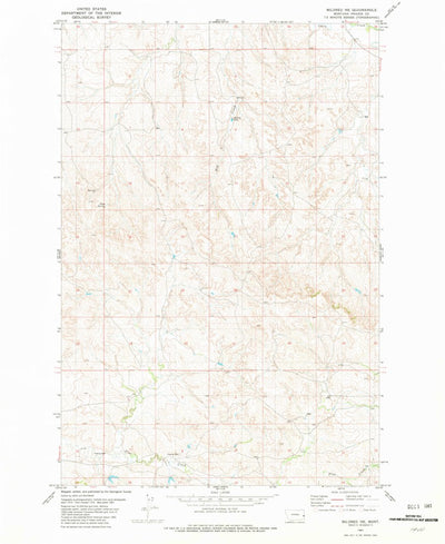 United States Geological Survey Mildred NE, MT (1981, 24000-Scale) digital map