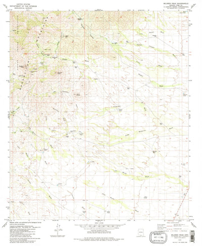United States Geological Survey Mildred Peak, AZ (1979, 24000-Scale) digital map