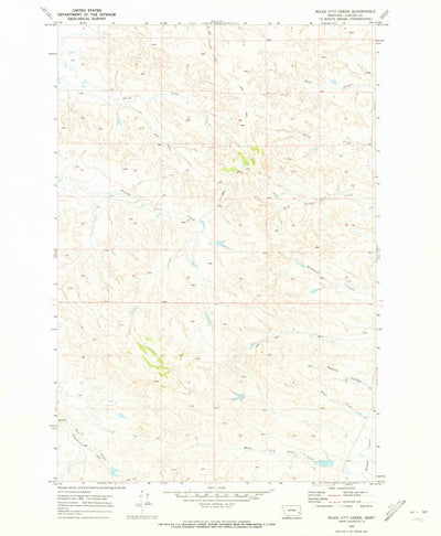United States Geological Survey Miles City Creek, MT (1969, 24000-Scale) digital map