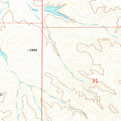 United States Geological Survey Miles City Creek, MT (1969, 24000-Scale) digital map