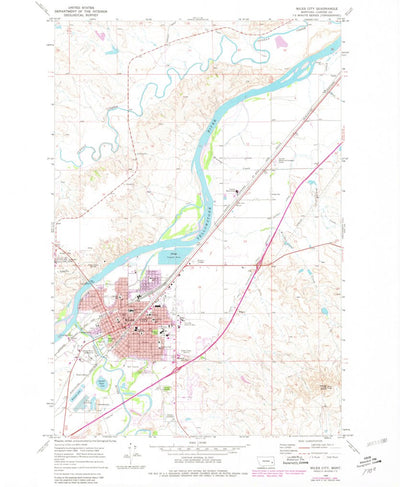 United States Geological Survey Miles City, MT (1968, 24000-Scale) digital map