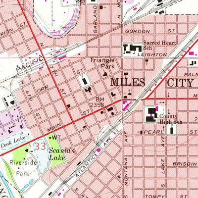 United States Geological Survey Miles City, MT (1968, 24000-Scale) digital map