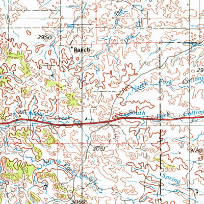 United States Geological Survey Miles City, MT-ND (1953, 250000-Scale) digital map