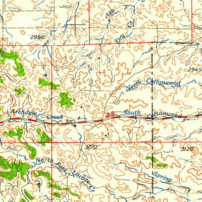 United States Geological Survey Miles City, MT-ND (1958, 250000-Scale) digital map