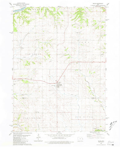 United States Geological Survey Miles, IA (1980, 24000-Scale) digital map