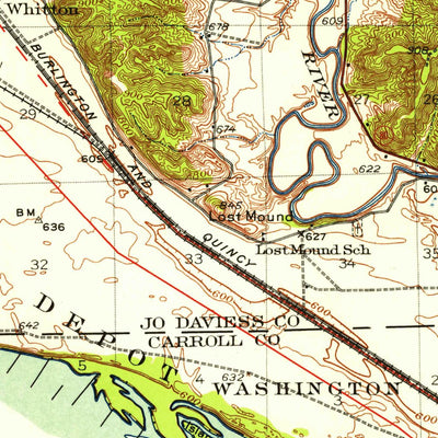 United States Geological Survey Miles, IA-IL (1935, 62500-Scale) digital map