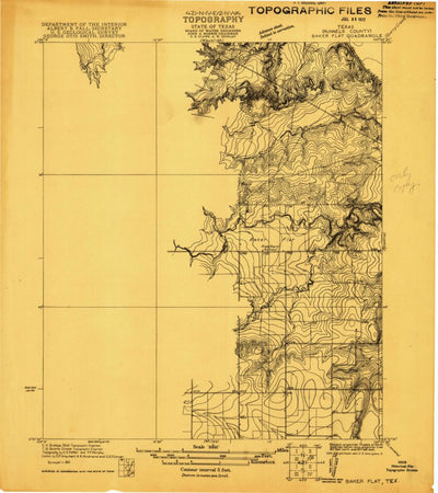 United States Geological Survey Miles NW, TX (1921, 31680-Scale) digital map