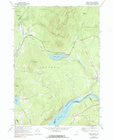 United States Geological Survey Miles Pond, VT-NH (1968, 24000-Scale) digital map