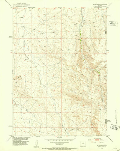 United States Geological Survey Miles Ranch, WY (1952, 24000-Scale) digital map