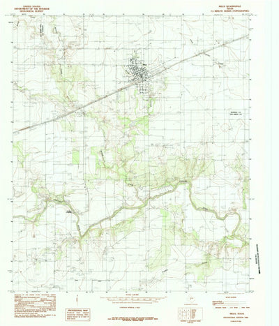 United States Geological Survey Miles, TX (1984, 24000-Scale) digital map