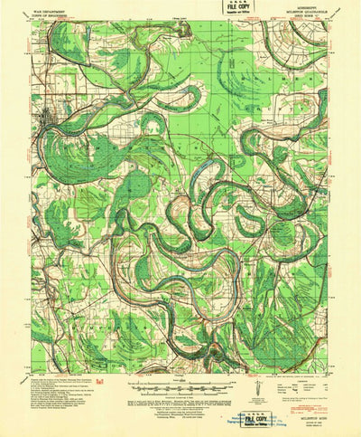 United States Geological Survey Mileston, MS (1940, 62500-Scale) digital map