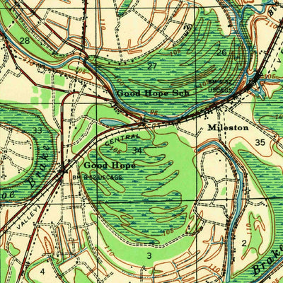 United States Geological Survey Mileston, MS (1940, 62500-Scale) digital map