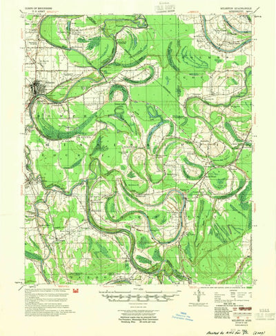 United States Geological Survey Mileston, MS (1954, 62500-Scale) digital map