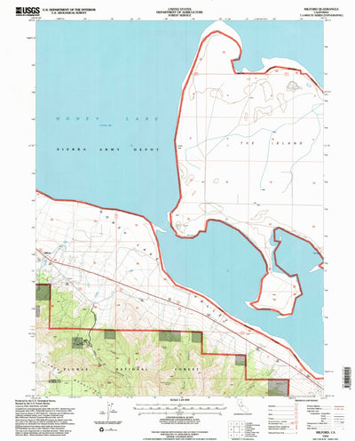 United States Geological Survey Milford, CA (1994, 24000-Scale) digital map