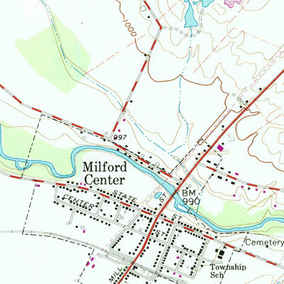 United States Geological Survey Milford Center, OH (1961, 24000-Scale) digital map