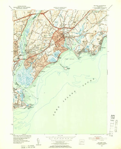 United States Geological Survey Milford, CT (1951, 31680-Scale) digital map