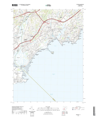 United States Geological Survey Milford, CT (2021, 24000-Scale) digital map