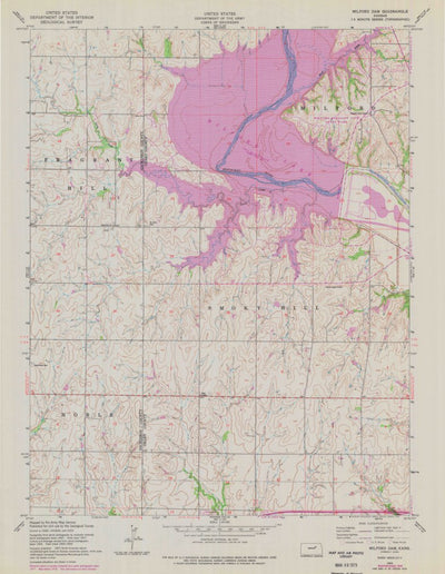 United States Geological Survey Milford Dam, KS (1955, 24000-Scale) digital map