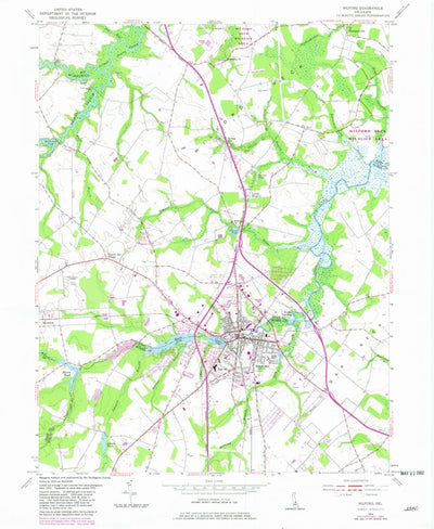 United States Geological Survey Milford, DE (1954, 24000-Scale) digital map