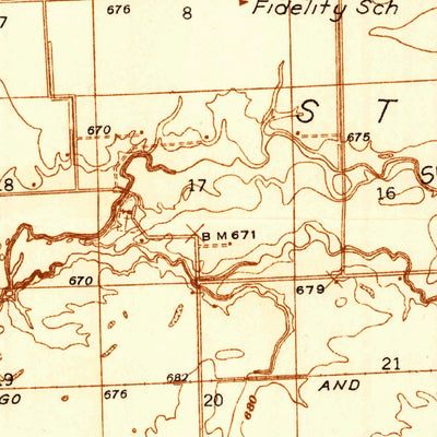 United States Geological Survey Milford, IL-IN (1938, 48000-Scale) digital map