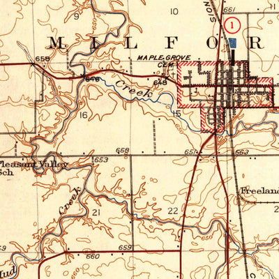 United States Geological Survey Milford, IL-IN (1944, 62500-Scale) digital map