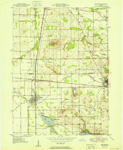 United States Geological Survey Milford, IN (1951, 24000-Scale) digital map
