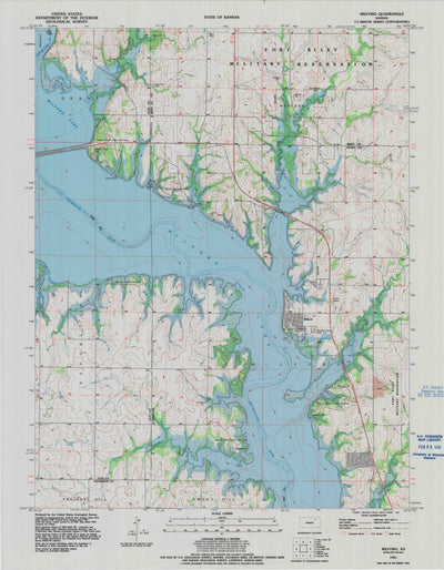 United States Geological Survey Milford, KS (1991, 24000-Scale) digital map