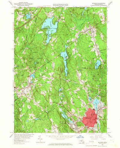 United States Geological Survey Milford, MA (1953, 24000-Scale) digital map