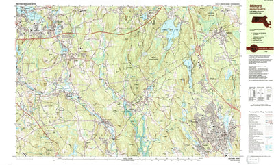 United States Geological Survey Milford, MA (1982, 25000-Scale) digital map