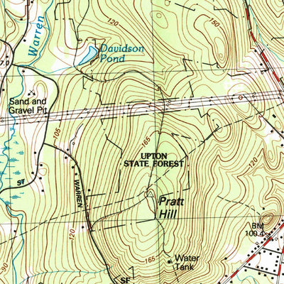 United States Geological Survey Milford, MA (1982, 25000-Scale) digital map
